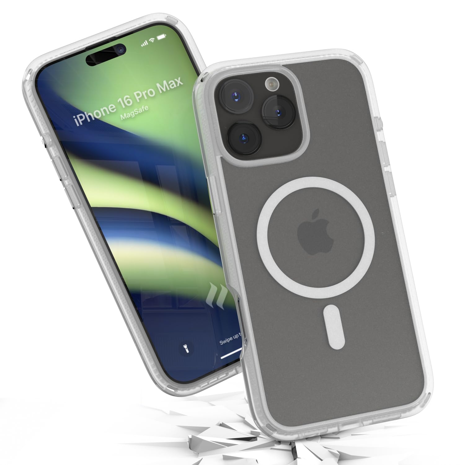 Catalyst Influence Case for iPhone 16 Pro Max, Military Grade Drop Protection Slim Case for iPhone 16 Pro Max with Wrist Lanyard, Compatible with Magsafe, Crystal Clear Back Protective Case Cover