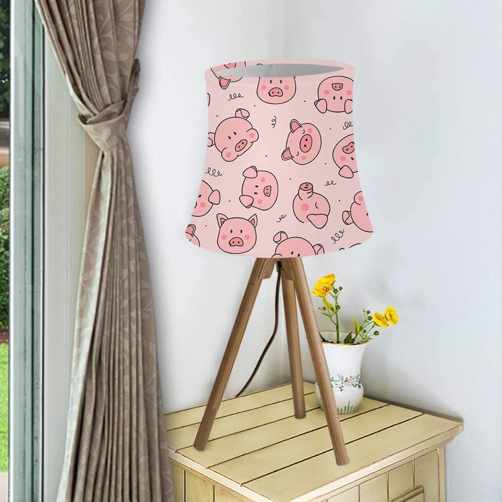 BIGCARJOB Pink Pig Lampshade for Kids 