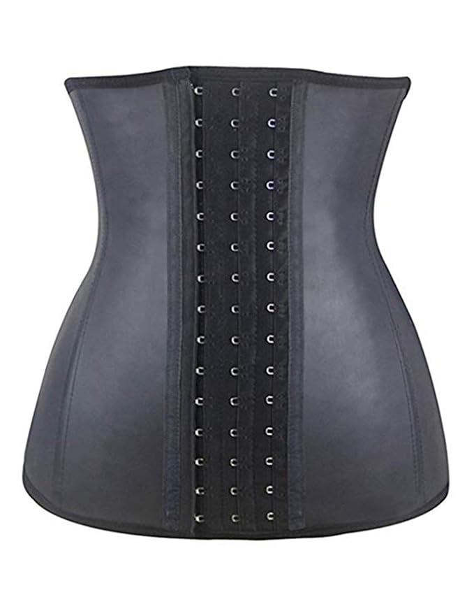 Burvogue Damen Korsett, 3 Haken, Latex, Formwäsche (MEHRWEG)