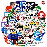 Programming Stickers for Laptop(108PCS)-Programming Stickers of Front-end dev,Back-end Languages Stickers for Software Developers, Engineers, Hackers, Programmers, Geeks, and Coders