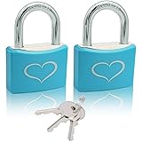 Fuaxat 2 Pack Blue Padlocks with 3