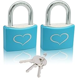 Fuaxat 2 Pack Blue Padlocks with 3