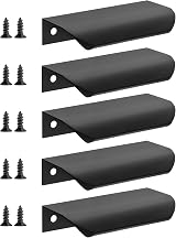 Malimali 5 Pack Matte Black 80mm Cabinet Handles Aluminum Modern Pulls