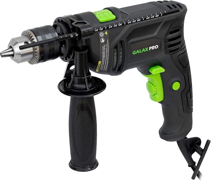Hammer Drill, GALAX PRO 600W Electic Corded Drill, 13mm Metal Chuck, 0