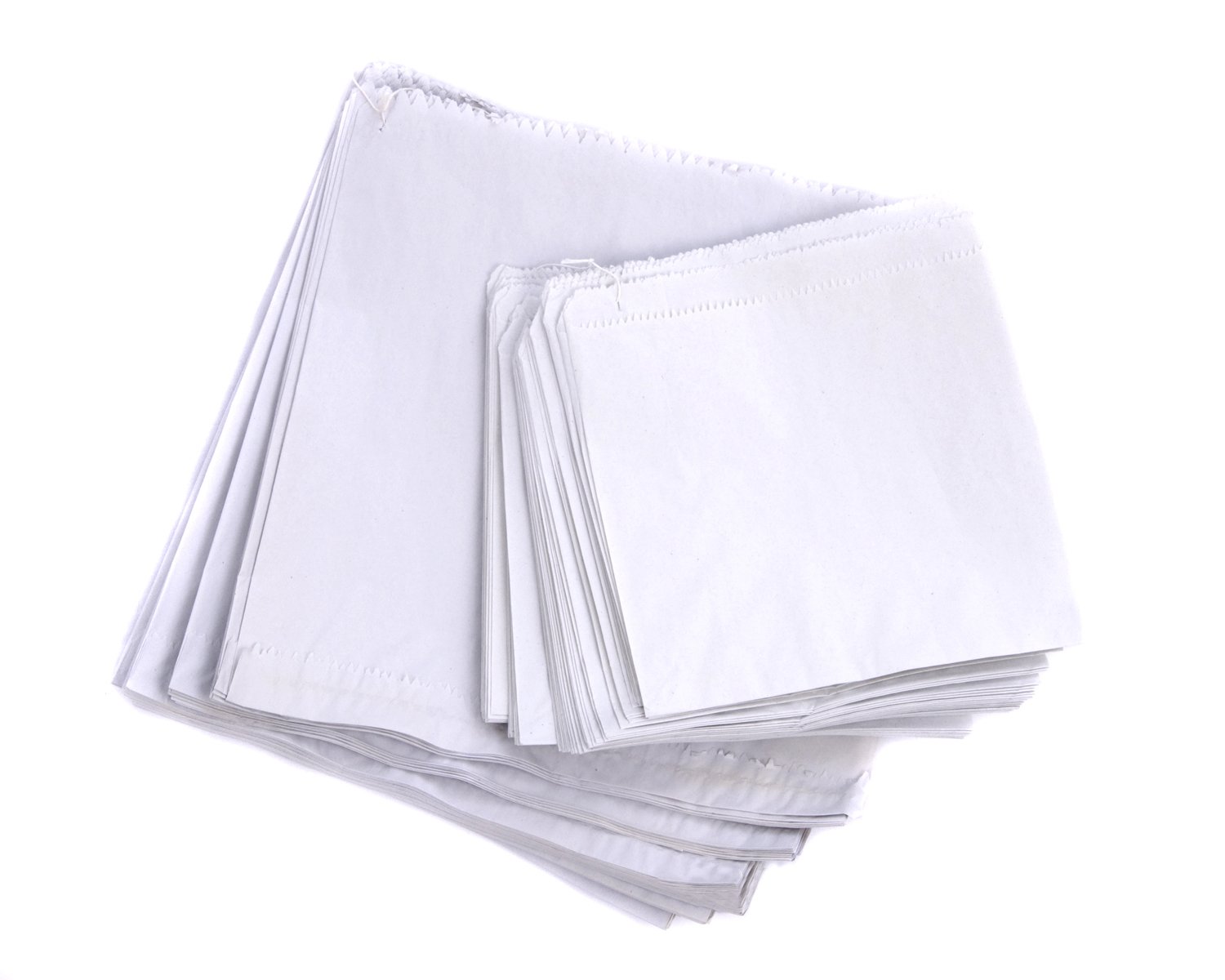 The Paper Bag Company 100 Sulphite White Paper Bags 10" x 10" - Strung, Pack of 100