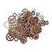 Aoyoho 100 Gram Assorted Antiqued Copper Metal Skeleton Steampunk Gears Charms Pendant Clock Watch Wheel Gear for Crafting,Jewelry Making Accessory (Copper)