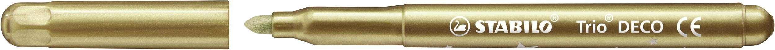 STABILO - Metallic-Filzstift mit robuster XL-Spitze - Trio DECO - 8er Pack 3