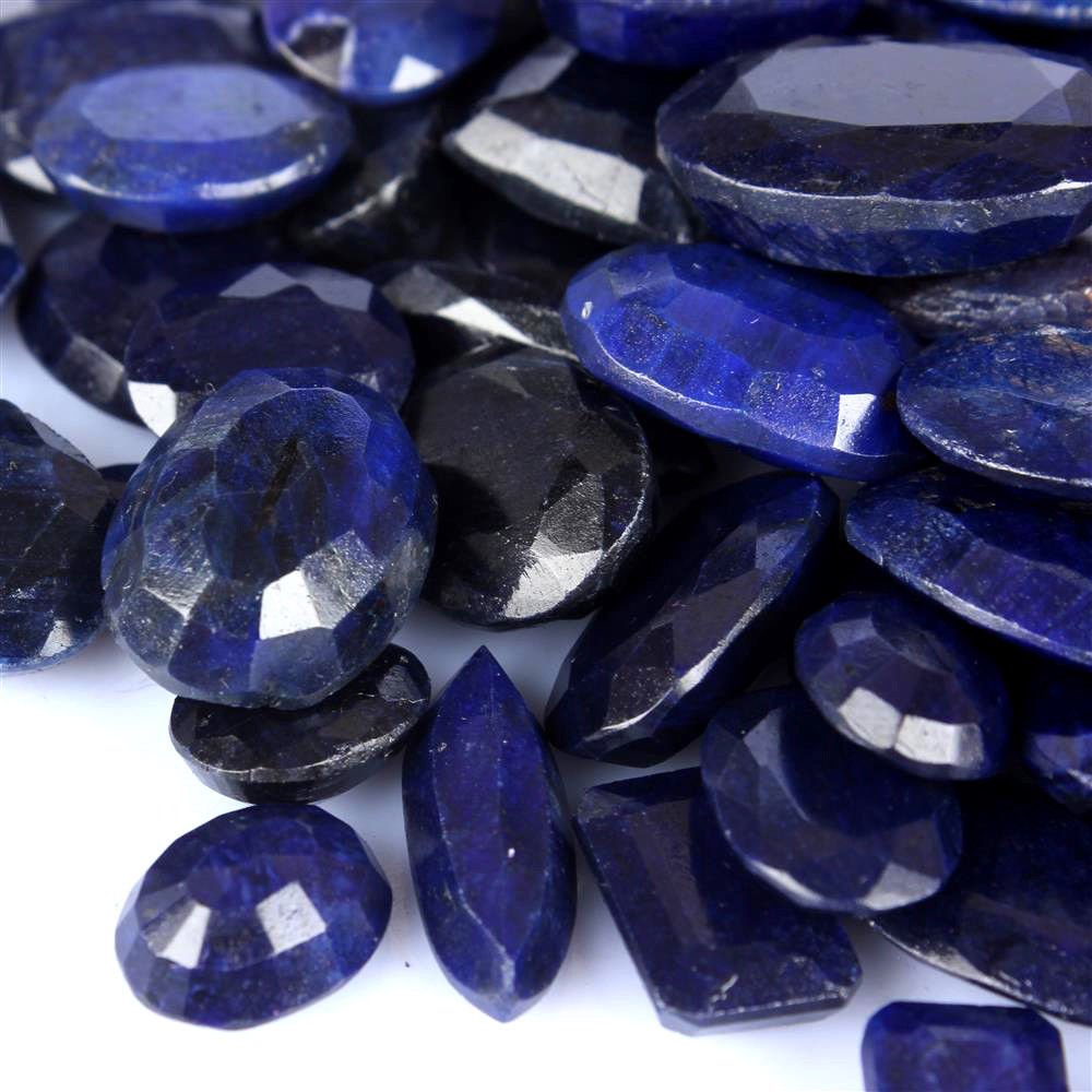 GEMHUB Gemstone Necklace 100.00 Carat. /7 Pcs Natural Ring Size African Top Blue Sapphire Loose Gemstones For Jewelry Making