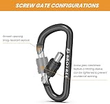 BROTREE Small Carabiner Clips Mini Locking Carabiner 6cm Aluminum D-Ring view 4
