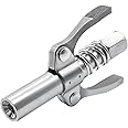 COMVIEE Grease Gun Coupler, Double Handle Quick Lock Release Grease Tips Ends Couplers, Rated 10,000 PSI, Compatible with All Grease Guns 1/8" NPT Fittings, 1-PC