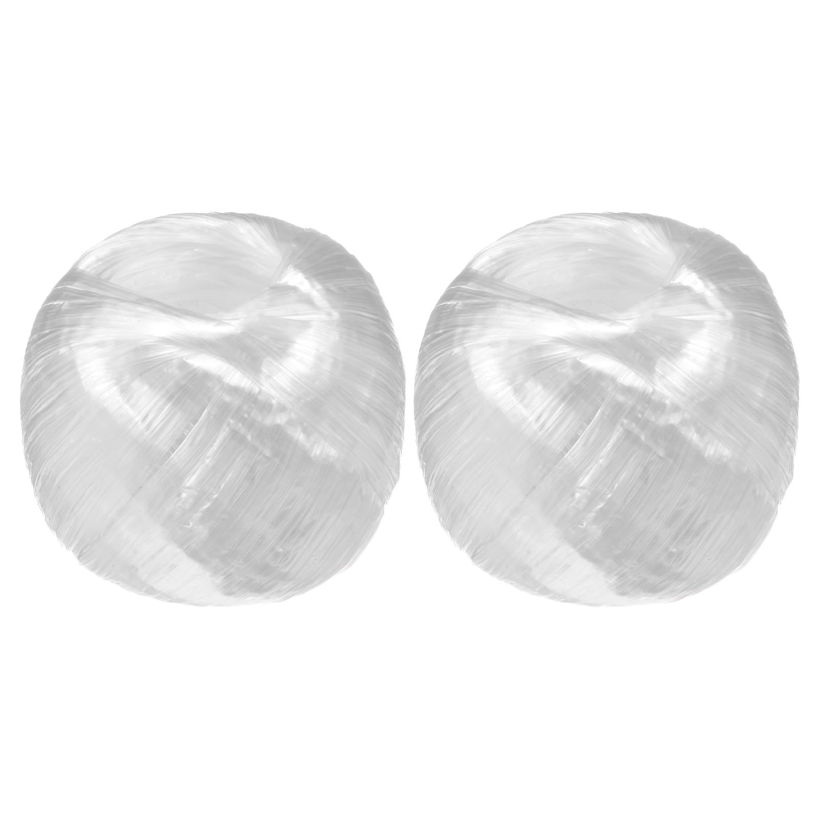 M METERXITY 2-Rolls Polyester Nylon Plastic Rope Twine, 4cm Width 110M Length Household Bundled Plastic Ropes Roll for Crafting/Gardening/Packing/Carrying [360FT/4330IN, White]