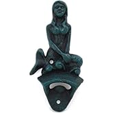 Hampton Nautical K-9115-seaworn Seaworn Blule Cast Iron Wall Mounted Mermaid Bottle Opener 6