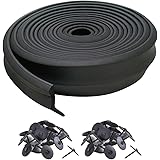 MD Building Products 03749 16 ft. Black Rubber Garage Door Bottom Seal