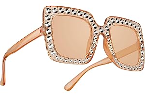 Dealoco Women Men Sunglasses Trendy Sunglasses Party Retro Oversized Sunglasses Halloween Square Disco Accessories Women 60,70'S Sunglasses Womens Sunglasses Sparkling Thick Frame Sunglasses