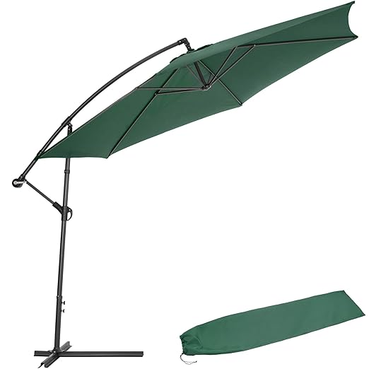 TecTake garden cantilever parasol + uv protection 3.5 m diameter with