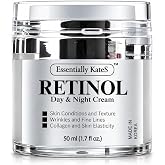 Essentially KateS Retinol Cream for Face and Eye, The Gentle Revolution | K-Beauty Anti-Aging Moisturizer with Hyaluronic Acid and Vitamin E | Gentle, Hydrating, Firming, 50 ml (1.7 fl oz)