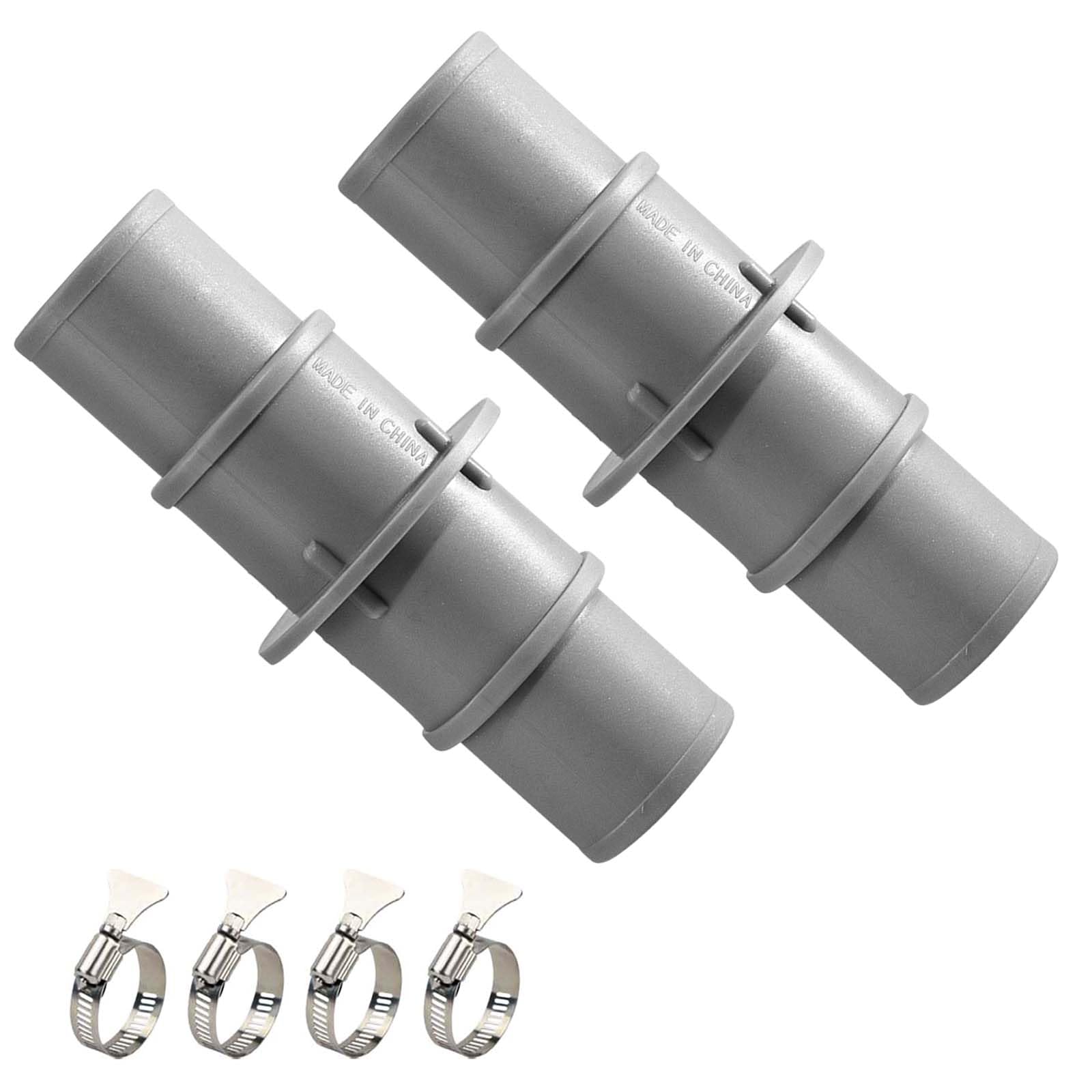 Photo 1 of NICENICY Pool Hose Connector, 1.5" or 1.25" Pool Hose Connector Coupling with 4PCS Steel Clamps, Pool Hose Adapter for Swimming Pool Vacuum or Filter Pump Hoses, 2PCS