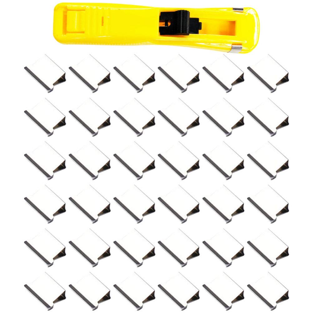 NUOBESTY 1set Refill Clip Fast Clam Clip Dispenser Portable Handheld Clam Clip Dispenser For School Office