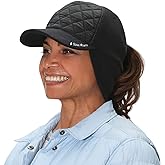 TrailHeads Women's Winter Ponytail Hat | Trucker Hat with Drop Down Ear Warmers