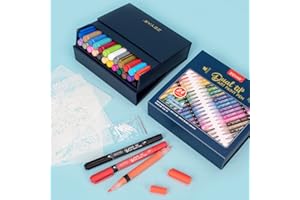 ZEYAR Dual Tip Acrylic Paint Pens 24 Colors, Board and Extra Fine Tips, Patented Product, AP Certified, Waterproof Ink, Works on Rock, Wood, Glass, Metal, Ceramic and More (24 Colors)
