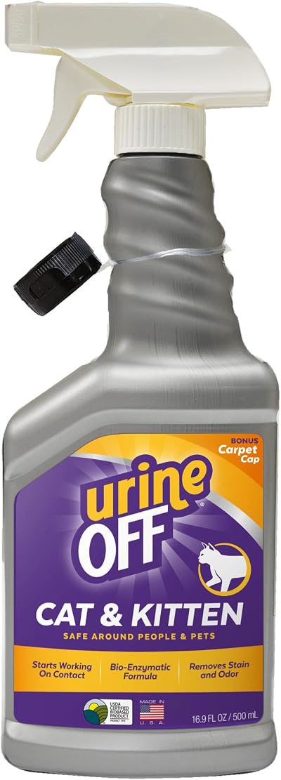 urineOFF Cat Urine Stain Odour Remover Spray 500 ml Enzyme