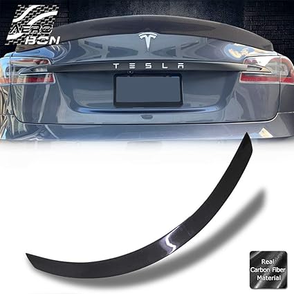 Aerobon Real Carbon Fiber Type D Rear Spoiler For 12 19 Tesla Model S 60d 70d 75d 90d 100d