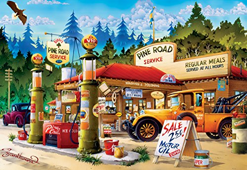 Buffalo Games Cartoon World - Pine Road Service - 1000 Piece Jigsaw Puzzle