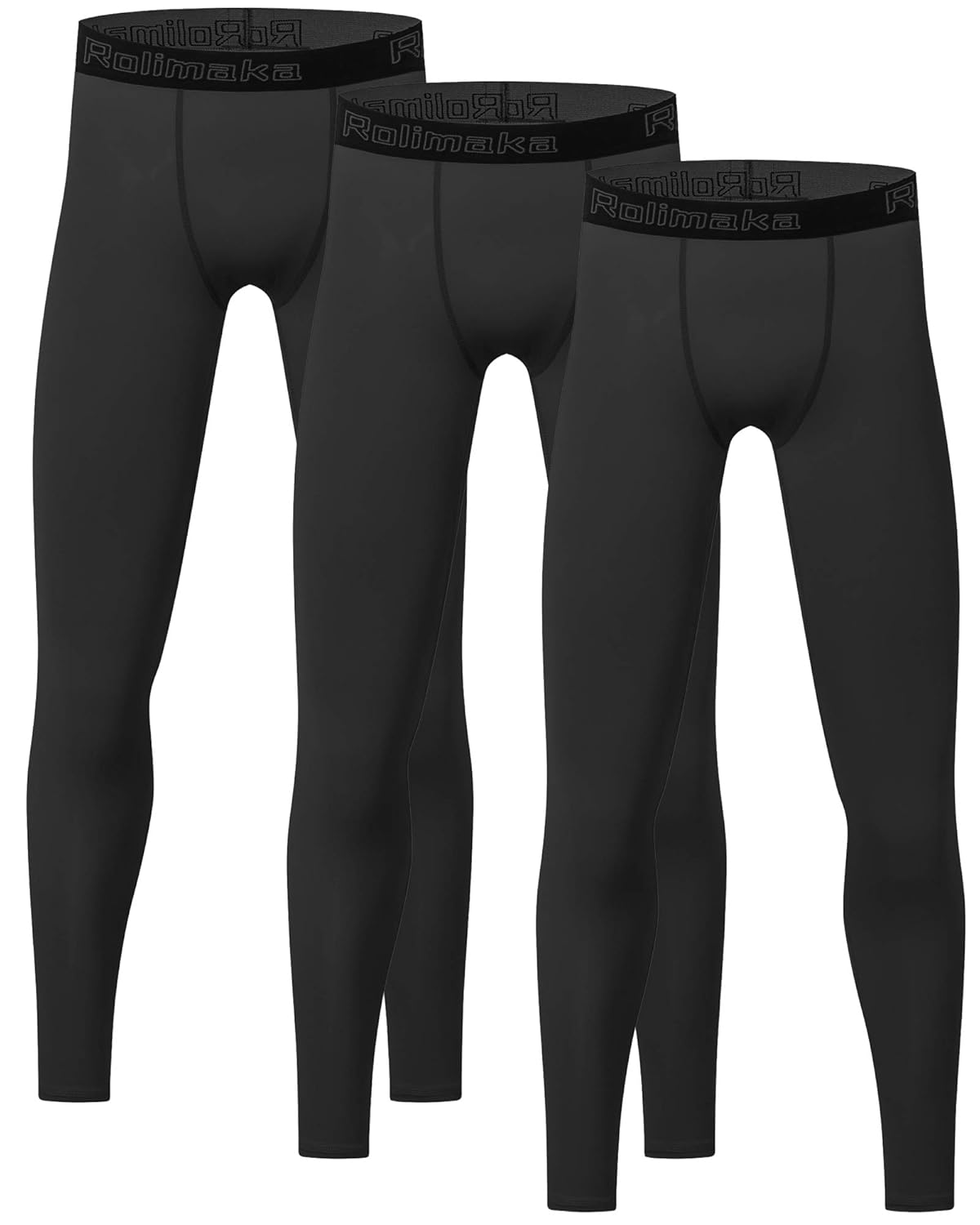 Buy Rolimaka 3 Pack Youth Boy's Compression Leggings Tights Performance