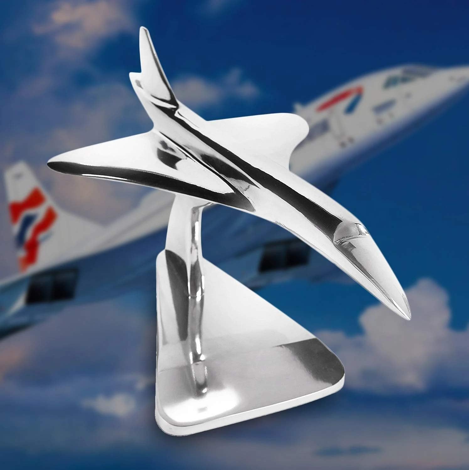 Concorde Desktop Airplane In Solid Cast Aluminum Solid Cast