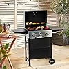MASTER-COOK-3-Burner-BBQ-Propane-Gas-Grill-Stainless-Steel-30000-BTU-Patio-Garden-Barbecue-Grill-with-Two-Foldable-Shelves