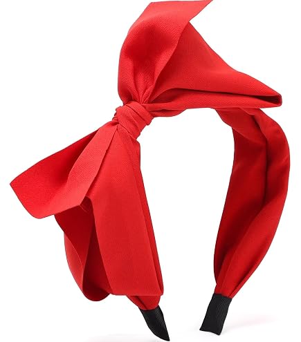 Amazon.com: Kilener Red Bow Headband with Big Bowknot - Hair 