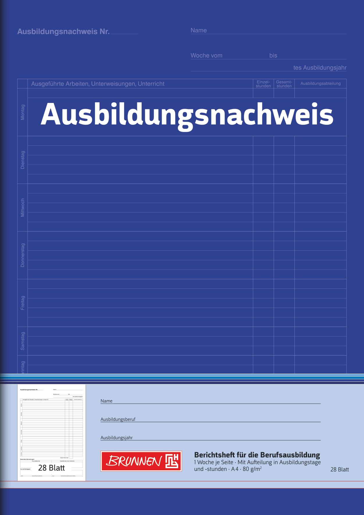 Brunnen 104257001 Training Certificate Booklet A4 28 Green