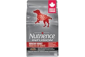 Nutrience Infusion Healthy Adult Dog Food Dry, 10 kg (22 lbs), Freeze-Dried Canadian Beef, Dry Dog Food, Nourriture Pour Chie