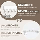Josmimic Wall Necklace Organizer Holder White 2 Piece Wall Mounted Jewelry view 2