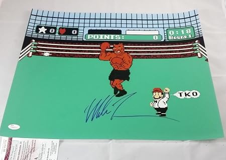 MIKE TYSON "PUNCH OUT" SIGNED 16X20 PHOTO BOXING PROOF COA JSA 956776