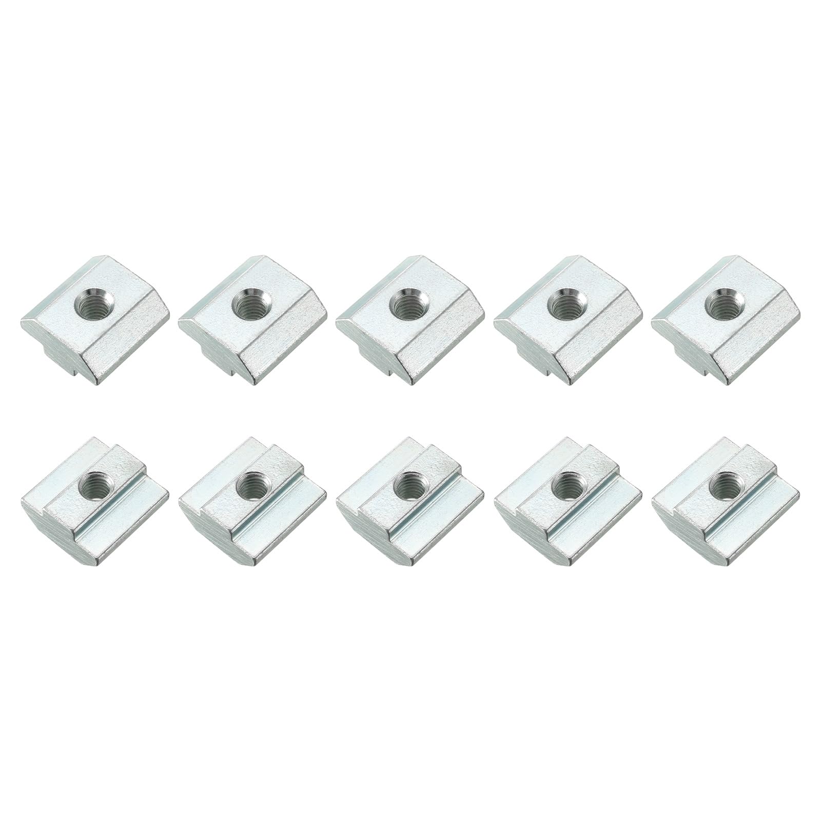 METALLIXITY Slide in T-Nut (M6 Thread) 10pcs, Carbon Steel T-Slot Nut Fastener for 4040 Series Aluminum Extrusion Profile