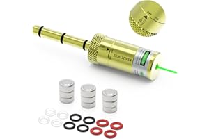 Bayattoo 9mm/.38/.22/.223/5.56/.357Mag/.380acp/.17hmr/.177cal/10mm/cal.40S&W Special Laser Boresighter End Barrel Laser Bore Sight with Switch Turn ON/Off, Accurately and Easy to Use