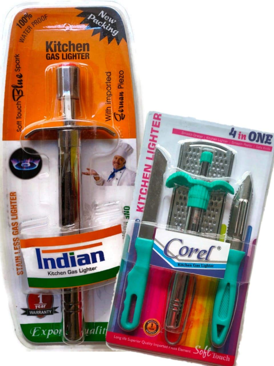 INDIAN Premium Crystal Gas Lighter Get Free Kitchen Essentials Kit