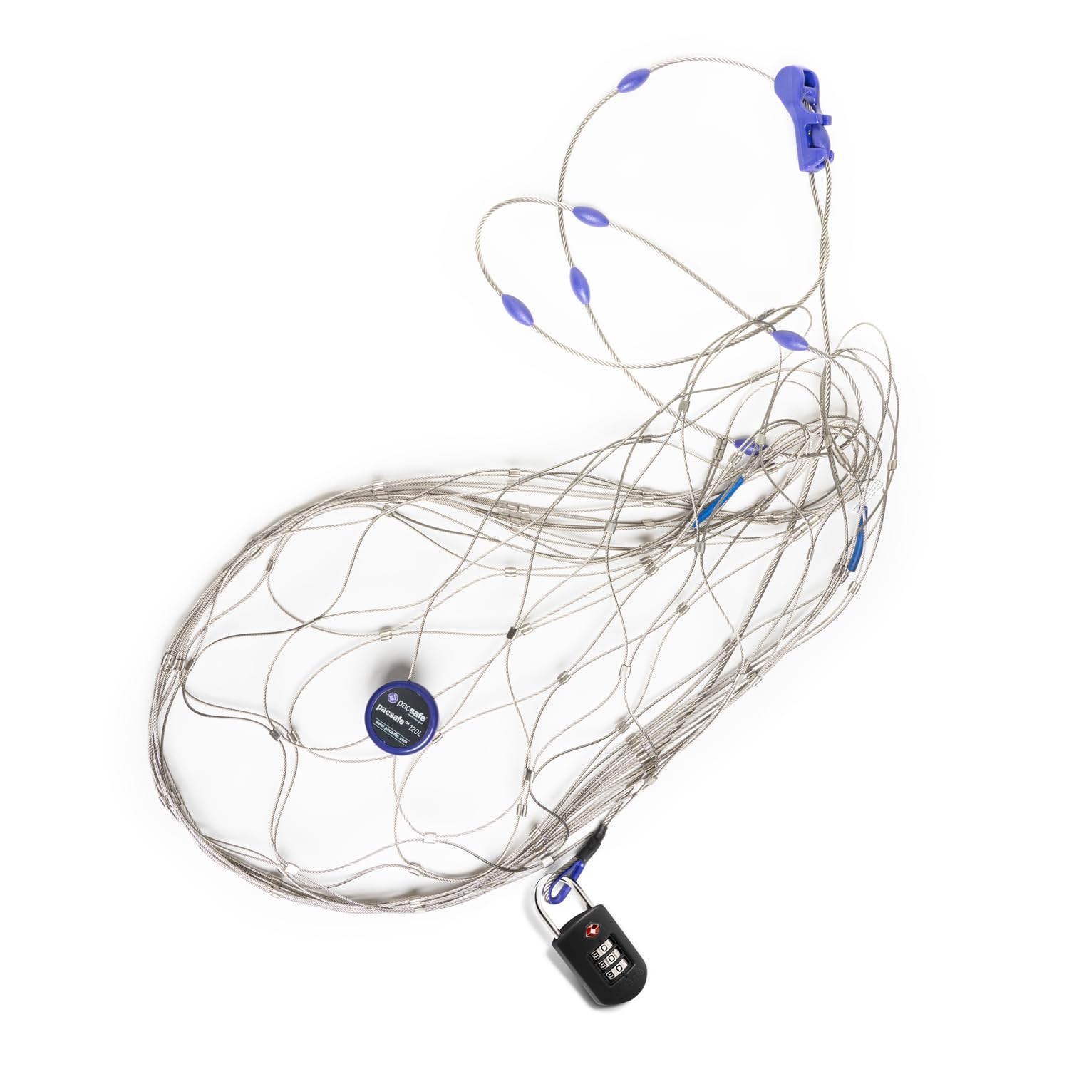 Pacsafe - Anti-Theft Backpack and Bag Protector 120 litres, Wire cage Protection System with Lock for Backpacks, Luggage net, Theft Protection, 85-120 litres