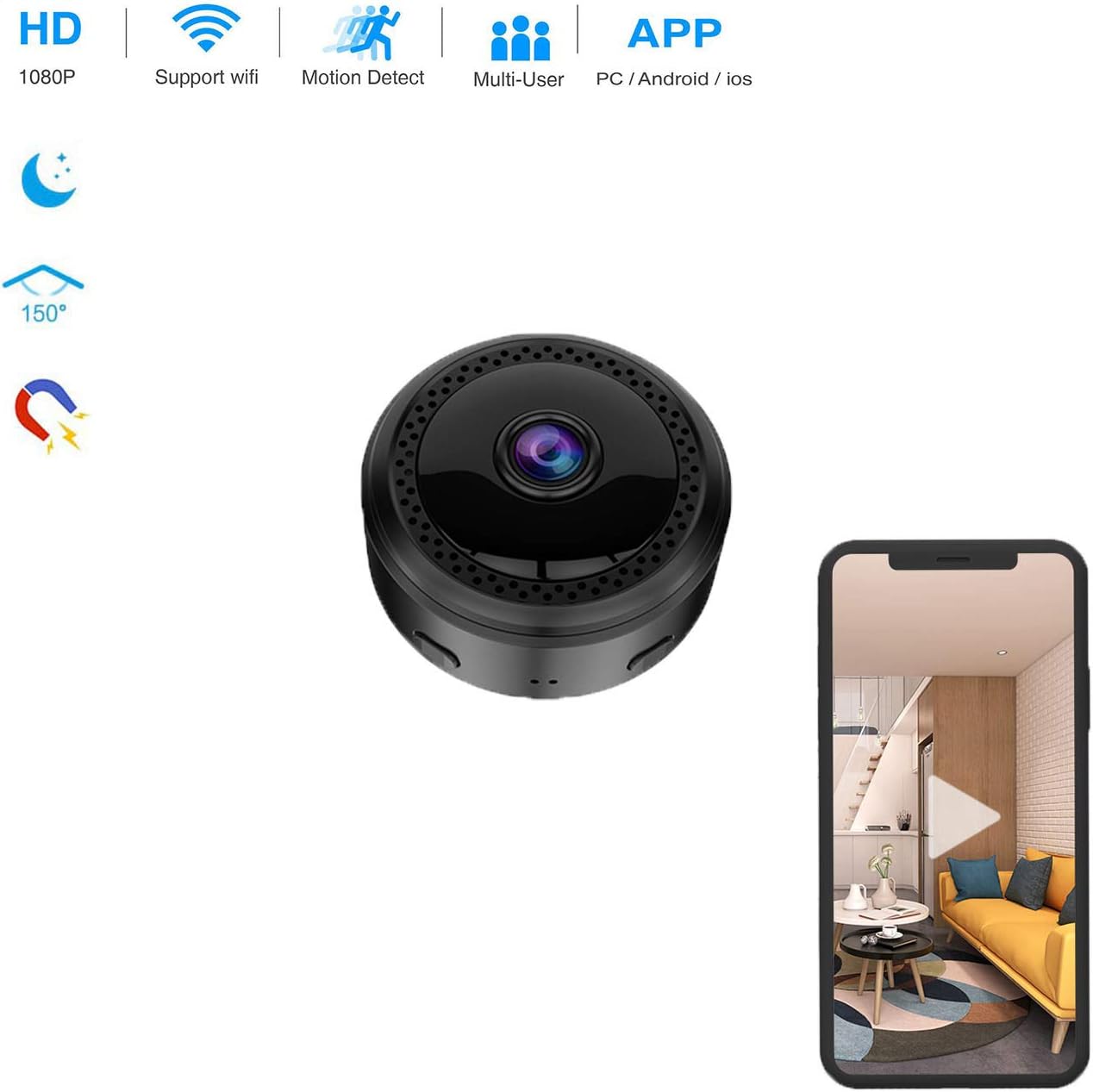Amazon.com: 1080P FHD Mini Spy Camera Portable Home ...