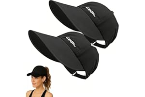 TKNIBEEN 2 Pack Sunscreen Baseball Hat, Beach Hats for Women, Adjustable Velcro Closure, Sun Hats for Womens Uv Protection