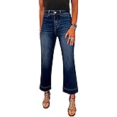 SHEWIN Women Wide Leg Jeans High Waisted Stretch Denim Pants Inseam 25-26 inch