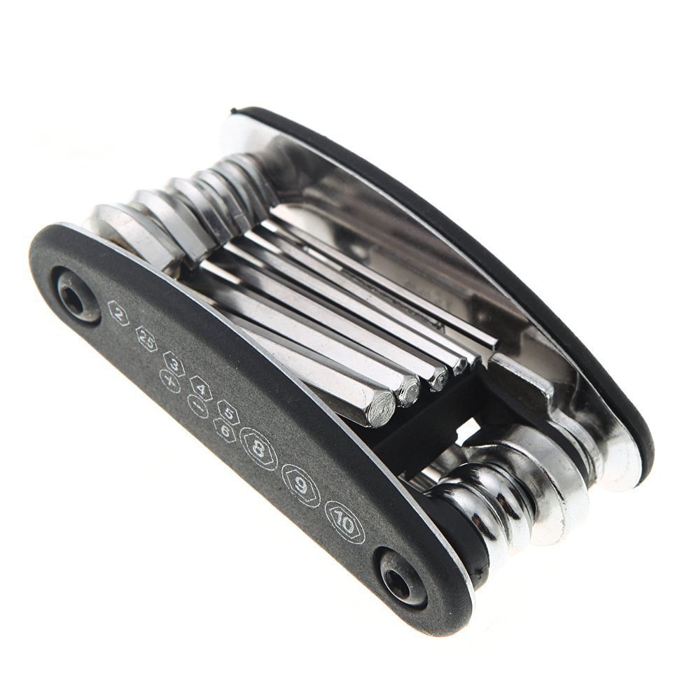 Flyproshop 16 in 1 Multifunction Bicycle Bike Mechanic Repair Tool Kit Handheld Folding Cycling Emergency Repair Tools Set