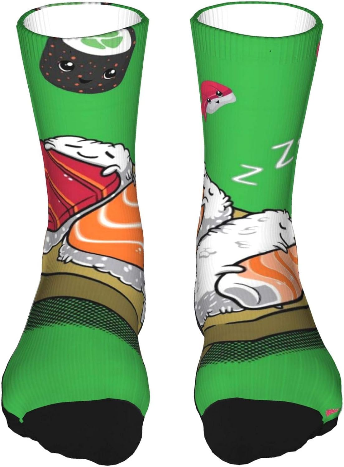 Adult'S Socks Sleeping Sushi Crew Socks Breathable Elastic