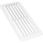 Five Oceans 6-Slotted Louvered Ventilators, 4-7/8-Inch x 10-1/4-Inch, White ABS Plastic - FO590