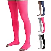 Doc Miller Thigh High Compression Socks - Open Toe, 20-30mmHg for Varicose Veins, Calf, Leg & Ankle Support, Pregnancy & Maternity Stockings, Small to Plus Size