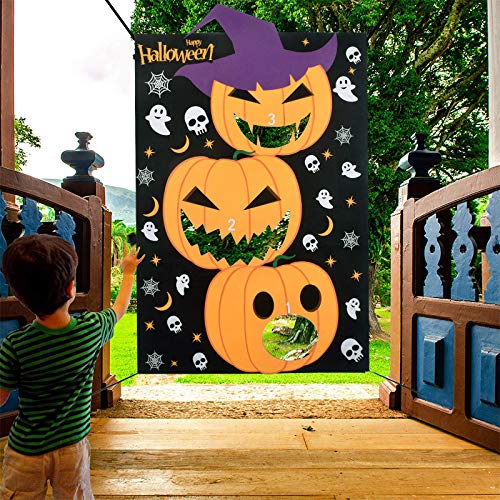 Max Fun DIY Halloween Bean Bag Toss Games with 3 Bean Bags for Kids