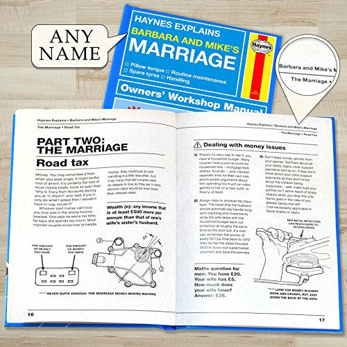 Signature Personalised Haynes Explains Marriage Manual Humour Book For Him & Her