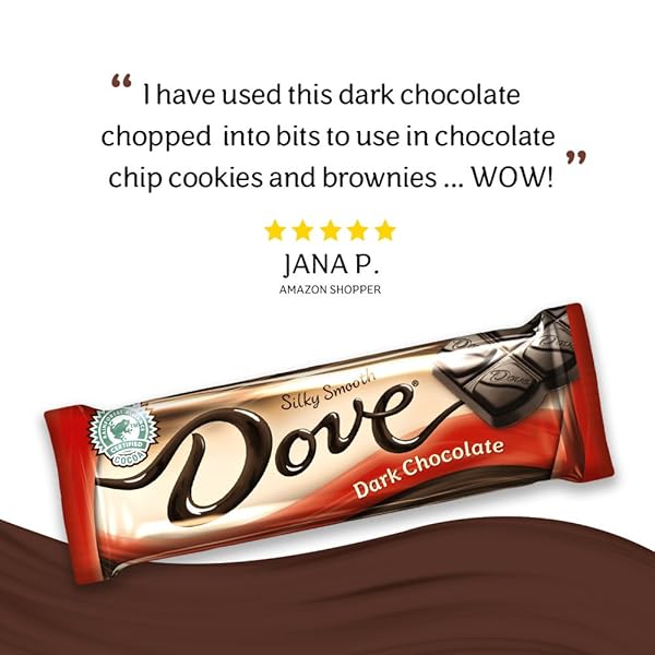 DOVE SINGLES SILKY SMOOTH DARK CHOCOLATE BAR, 1.44 OUNCE – 18 COUNT PER PACK — 12 PACKS PER CASE.