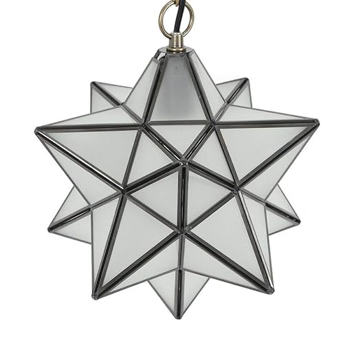 Led Glass Ceiling Light Star Chandelier Lighting Lantern Star